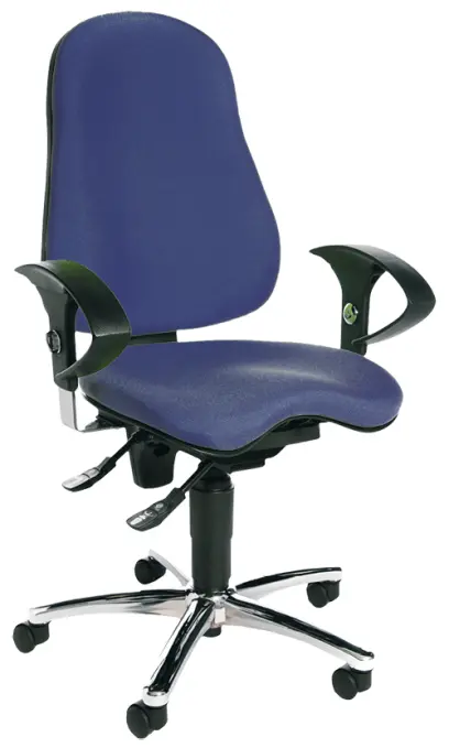 ANDREA židle kancelářská s područkami, modrá